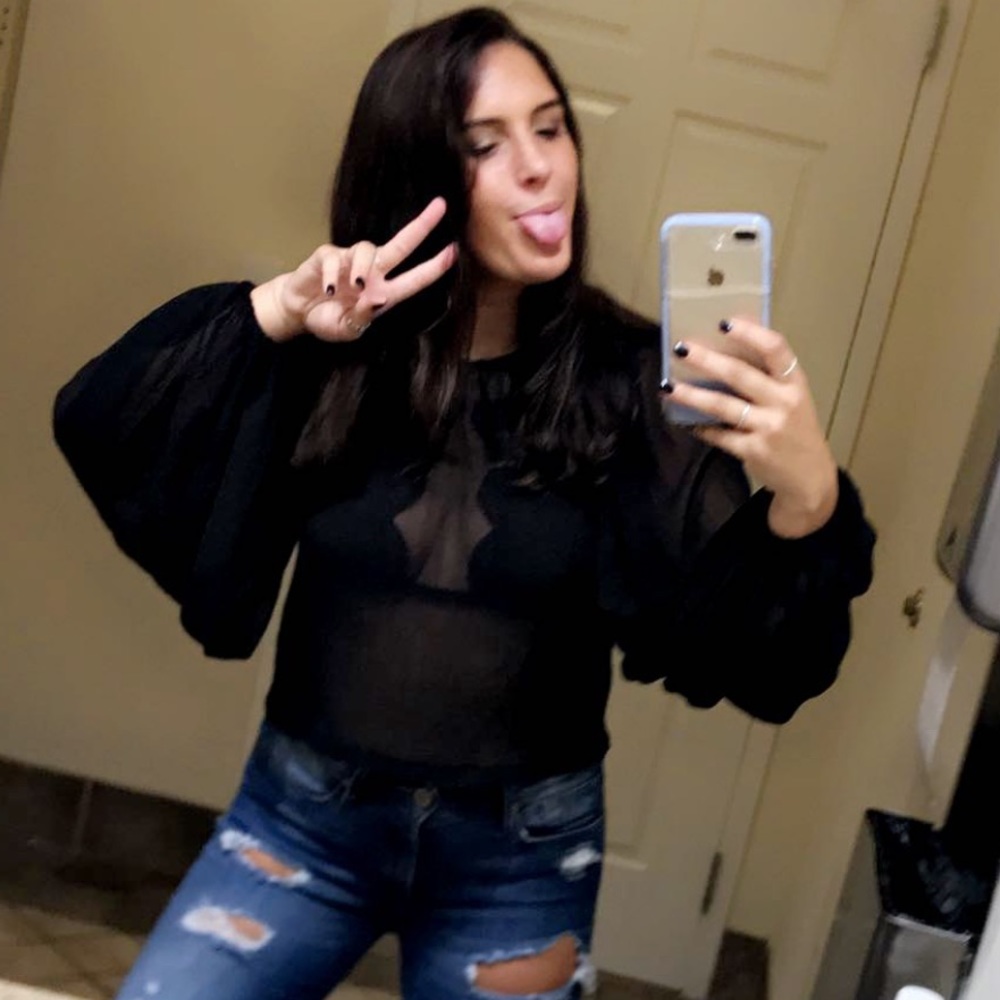 Black See Through Top